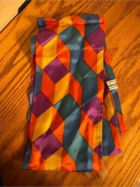 nasharr freres Vibrant Geometric Silk Scarf - Multicolor